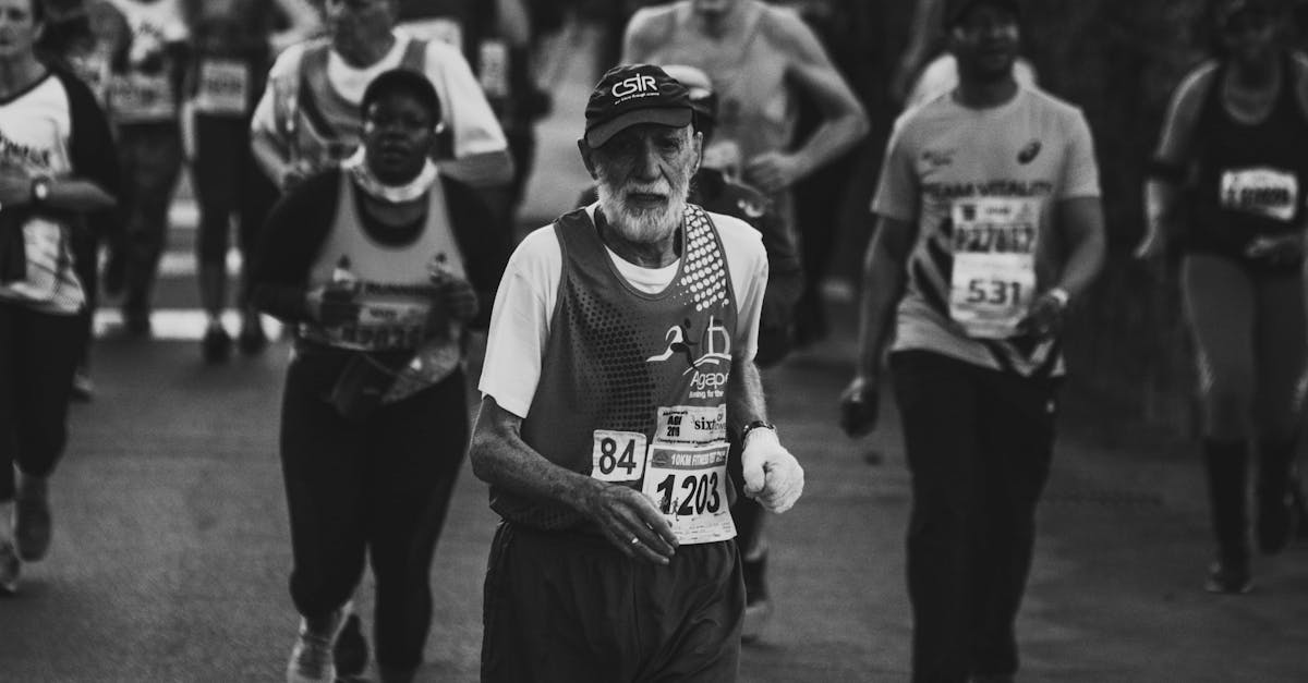 London Marathon runners crossing Tower Bridge